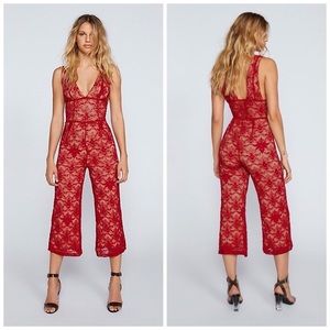 Nightcap for Free People Fleur Lace Jumpsuit sz 2